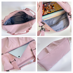 VOREX Lightweight Unisex Waterproof Sports, Fitness and Short - Trip Bag: Handheld or Cross - body Design, with Large Capacity (Green, Grey, Pink) | V4238