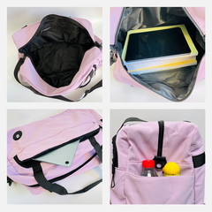 Vorex Large-Capacity Waterproof Sports & Travel Duffel Bag - Lightweight Multi-Carry Gym Bag with Side Pocket (Purple/Blue/Black)