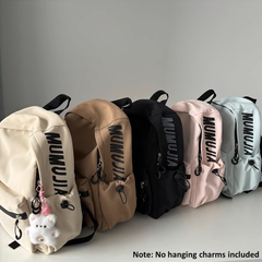 Lightweight Solid Color Small Backpack for Women - Korean Style Cute School Bag, Large Capacity for Middle/High School & College Students, Laptop Backpack | 341