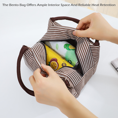 Stylish Insulated Lunch Bag for Adults & Kids - Perfect for Work, School & Office (Crimson Red/Light Blue) | R10954-14