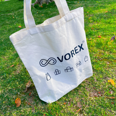 Cool Cat with Attitude Cartoon Tote - VOREX Edgy Animated Design Canvas Bag, Stylish & Lightweight (Beige & Black)