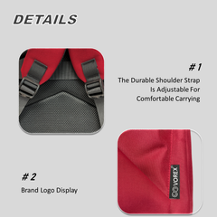 VOREX Korean Style Minimalist Design Backpack For Women Teens Girl Backpack For School Bag For Student Good For School And Travel Unisex (Red /Black/Purple) | VCY6813