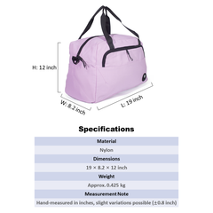 Vorex Large-Capacity Waterproof Sports & Travel Duffel Bag - Lightweight Multi-Carry Gym Bag with Side Pocket (Purple/Blue/Black)