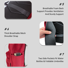 VOREX Korean Style Minimalist Design Backpack For Women Teens Girl Backpack For School Bag For Student Good For School And Travel Unisex (Red /Black/Purple) | VCY6813