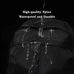 Stylish & Functional Black/Blue/Gray Backpack – Waterproof, USB-Charging, Ergonomic & Travel-Friendly | V6039