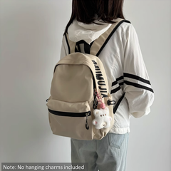 Lightweight Solid Color Small Backpack for Women - Korean Style Cute School Bag, Large Capacity for Middle/High School & College Students, Laptop Backpack | 341