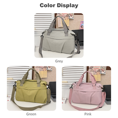 VOREX Lightweight Unisex Waterproof Sports, Fitness and Short - Trip Bag: Handheld or Cross - body Design, with Large Capacity (Green, Grey, Pink) | V4238