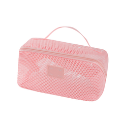 Women's Luxury Transparent Mesh Makeup Bag - Large Capacity Portable Travel Organizer for Cosmetics & Toiletries | RZ001