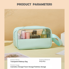 3-in-1 Transparent Waterproof Toiletry Bag Set – Pink & White Travel Makeup Organizer (Small/Medium/Large), Foldable Cosmetic Storage for Gym, Beach, Swimming & Daily Use | RMB3in1