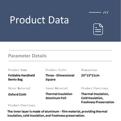 Insulated Lunch Bag for Work, School & Travel - Keep Food Hot/Cold, Durable Fabric with Front Pocket, Portable & Foldable Bento Bag (Blue/Brown) | R10954-5