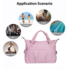 VOREX Lightweight Unisex Waterproof Sports, Fitness and Short - Trip Bag: Handheld or Cross - body Design, with Large Capacity (Green, Grey, Pink) | V4238