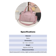 VOREX Lightweight Unisex Waterproof Sports, Fitness and Short - Trip Bag: Handheld or Cross - body Design, with Large Capacity (Green, Grey, Pink) | V4238