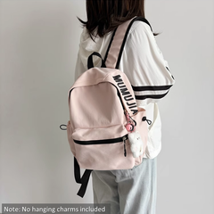 Lightweight Solid Color Small Backpack for Women - Korean Style Cute School Bag, Large Capacity for Middle/High School & College Students, Laptop Backpack | 341