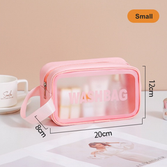 2025 Women's Travel Makeup Bag - Large Capacity Waterproof Portable Handbag for Cosmetics & Toiletries (Pink/Blue) | RWA3in1