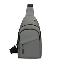 Large Capacity Men's Chest Bag / Crossbody Bag / Sling Bag - PU Leather Coated Fabric Bag for Men (Single Shoulder & Slung Styles) | V6859