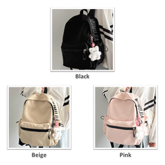 Lightweight Solid Color Small Backpack for Women - Korean Style Cute School Bag, Large Capacity for Middle/High School & College Students, Laptop Backpack | 341