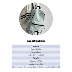 Lightweight Solid Color Small Backpack for Women - Korean Style Cute School Bag, Large Capacity for Middle/High School & College Students, Laptop Backpack | 341