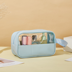 3-in-1 Transparent Waterproof Toiletry Bag Set – Pink & White Travel Makeup Organizer (Small/Medium/Large), Foldable Cosmetic Storage for Gym, Beach, Swimming & Daily Use | RMB3in1