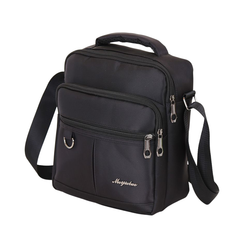 Brown Oxford Fabric Shoulder Bag – Stylish & Functional, Zipper Compartments, Adjustable Strap, for Casual & Business Use | V8827