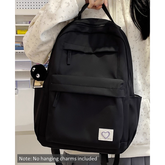 Minimalist Solid Color Ins Style Backpack for Women - Japanese Aesthetic, Large Capacity, Lightweight School Bag for College/High School Students | 374