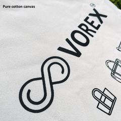 Cool Cat with Attitude Cartoon Tote - VOREX Edgy Animated Design Canvas Bag, Stylish & Lightweight (Beige & Black)