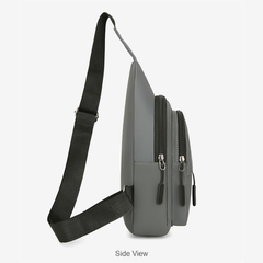 Large Capacity Men's Chest Bag / Crossbody Bag / Sling Bag - PU Leather Coated Fabric Bag for Men (Single Shoulder & Slung Styles) | V6859