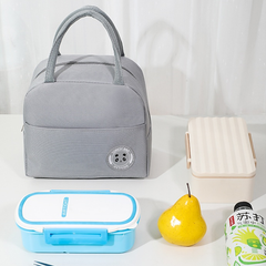 Insulated Lunch Bag for Work, School & Travel - Keep Food Hot/Cold, Durable Fabric with Front Pocket, Portable & Foldable Bento Bag (Blue/Brown) | R10954-5