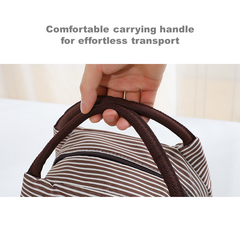 Stylish Insulated Lunch Bag for Adults & Kids - Perfect for Work, School & Office (Crimson Red/Light Blue) | R10954-14