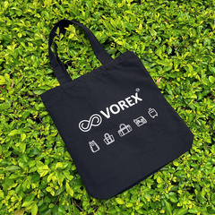 Cool Cat with Attitude Cartoon Tote - VOREX Edgy Animated Design Canvas Bag, Stylish & Lightweight (Beige & Black)