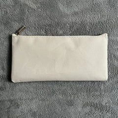 Oxford Cloth Multi-Use Organizer Pouch | Pen Case & Stationery Holder (21x10cm) | Zipper Seal | Black & Cream | V002