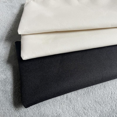 Oxford Cloth Multi-Use Organizer Pouch | Pen Case & Stationery Holder (21x10cm) | Zipper Seal | Black & Cream | V002