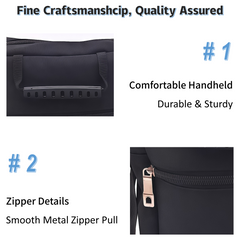 VOREX Black Multi-functional Men's Shoulder Bag - Crossbody/Handheld/Shoulder, 4 Zips, Anti-theft, Durable & Slim | V09