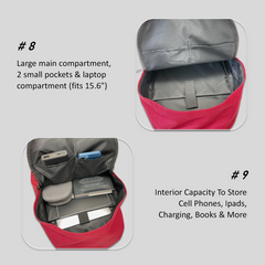 ABS-CBN Authorized VOREX V6813 Co-Branded Backpack – 'It’s Okay to Not Be Okay' TV Series Limited Edition | Red/Black | 15.6" Laptop Compartment, Durable Polyester