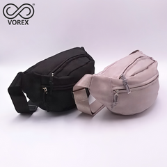 VOREX Unisex Trapezoid Chest Pack - Simple & Stylish, Large Capacity, Japanese - Ins Retro, Shoulder/Chest/Back Carry, Black & Pink | VT06