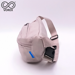 VOREX Unisex Trapezoid Chest Pack - Simple & Stylish, Large Capacity, Japanese - Ins Retro, Shoulder/Chest/Back Carry, Black & Pink | VT06