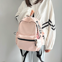 Lightweight Solid Color Small Backpack for Women - Korean Style Cute School Bag, Large Capacity for Middle/High School & College Students, Laptop Backpack | 341