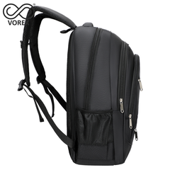 VOREX Large Travel Backpack for Men, 25L, Extra Large College Computer Bookbag with 16 Inch Laptop Compartment, Casual Bag Backpack, Black | V3613