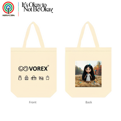 VOREX Drama Tote - 12oz Cotton (Off-White/Black) | It's Okay to Not Be Okay Co-Branded