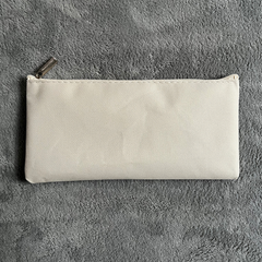 Oxford Cloth Multi-Use Organizer Pouch | Pen Case & Stationery Holder (21x10cm) | Zipper Seal | Black & Cream | V002