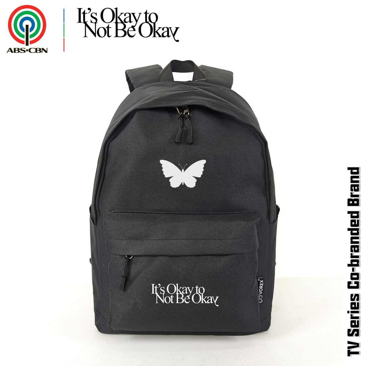 ABS-CBN Authorized VOREX V6813 Co-Branded Backpack – 'It’s Okay to Not Be Okay' TV Series Limited Edition | Red/Black | 15.6" Laptop Compartment, Durable Polyester