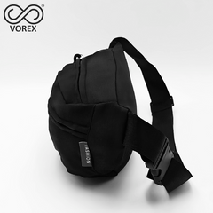 VOREX Unisex Trapezoid Chest Pack - Simple & Stylish, Large Capacity, Japanese - Ins Retro, Shoulder/Chest/Back Carry, Black & Pink | VT06